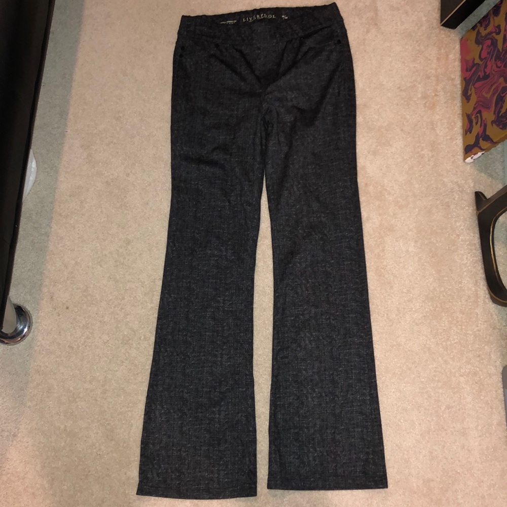 Liverpool Jeans Co. Heather Charcoal Dress Pants